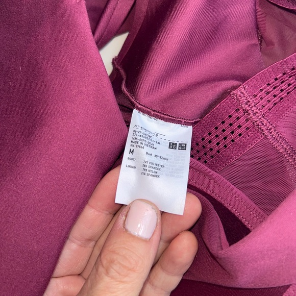 UNIQLO Women's Active Racer Back Wireless Bra Pink/Purple  Size M - Picture 5 of 7